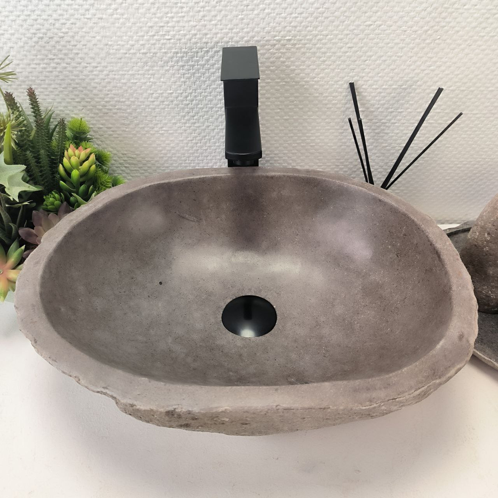 Раковина из речного камня RS-63649 (45*36*16) 0122