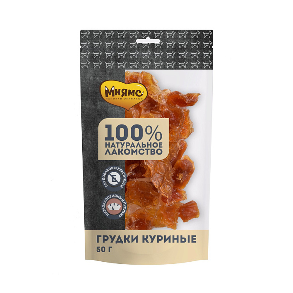 Лакомство для собак Мнямс на каждый день грудки куриные 50г, 50 шт