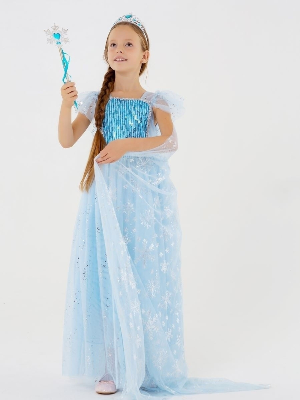 Платье принцессы Эльзы + шлейф