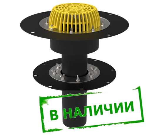 ТП-19.100-Э Pro Двухуровневая кровельная воронка с электроподогревом Dn110