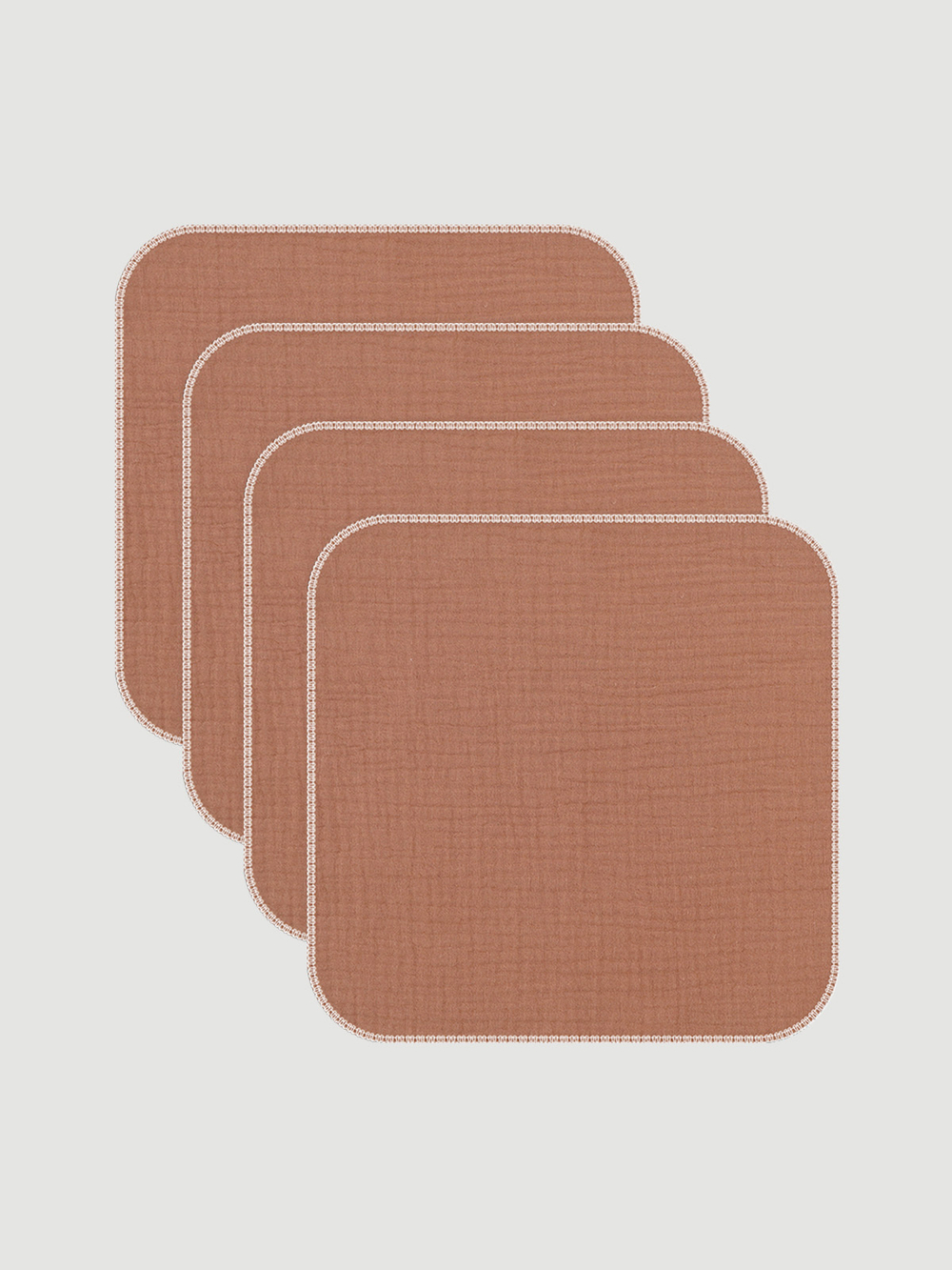 Сет из 4х муслиновых салфеток Mjölk Toffee