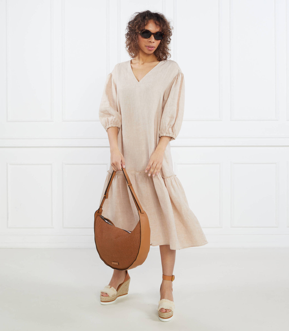 Льняное платье Peserico - бежевый(S02093 02600)