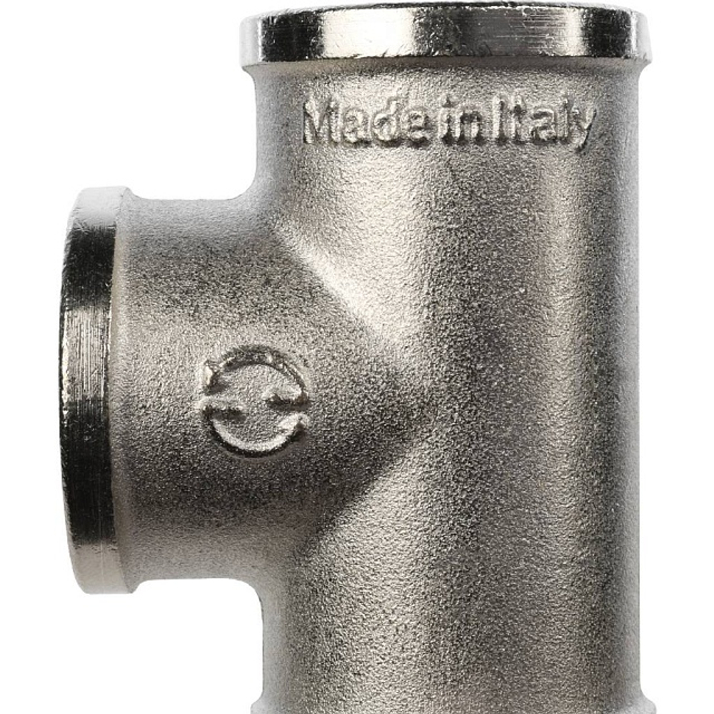 Тройник с внутренней резьбой STOUT SFT 0020 - 3/4" (для стальных труб, латунь никелированная)