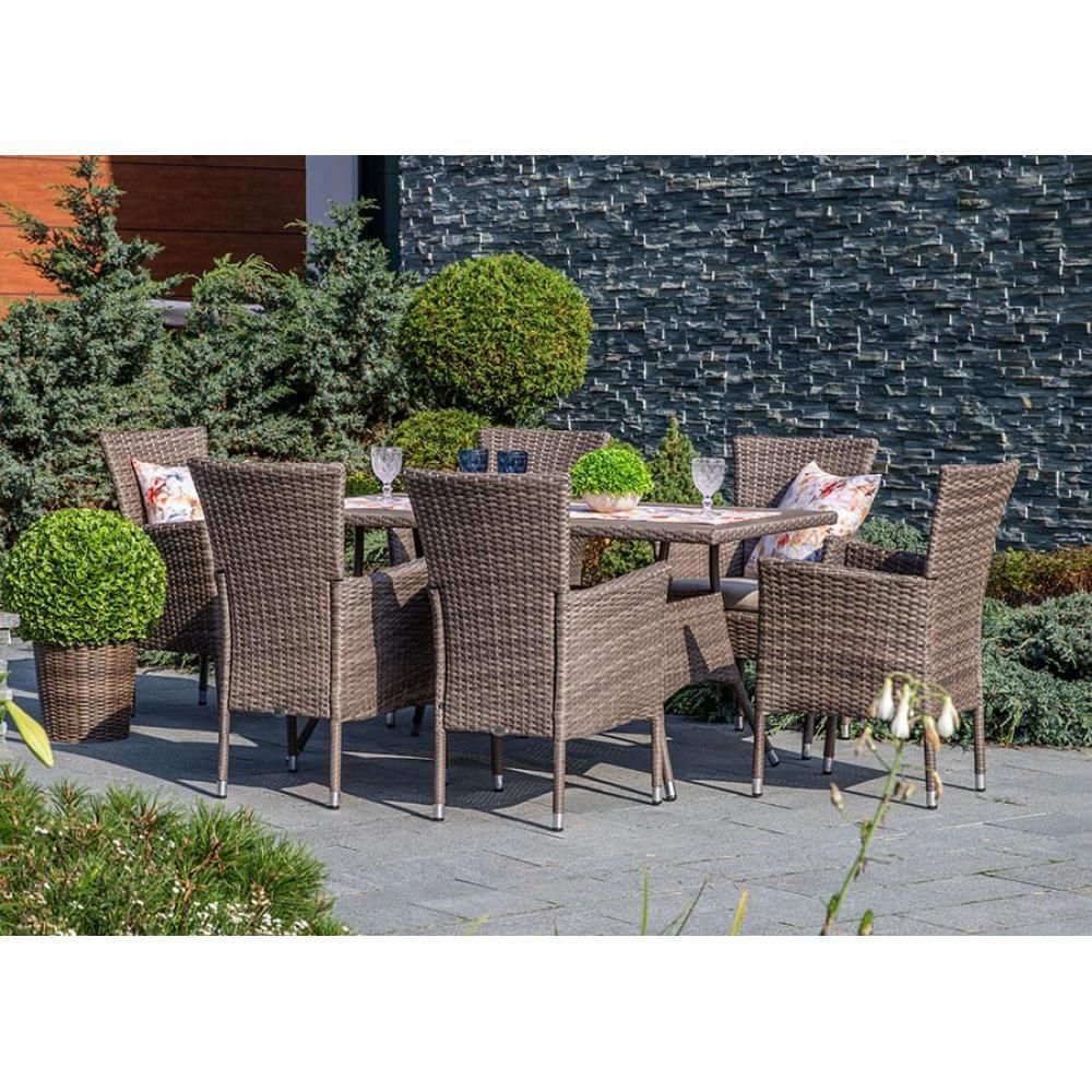 Комплект плетеной мебели AM-196/T196 Beige 4Pcs (4+1)