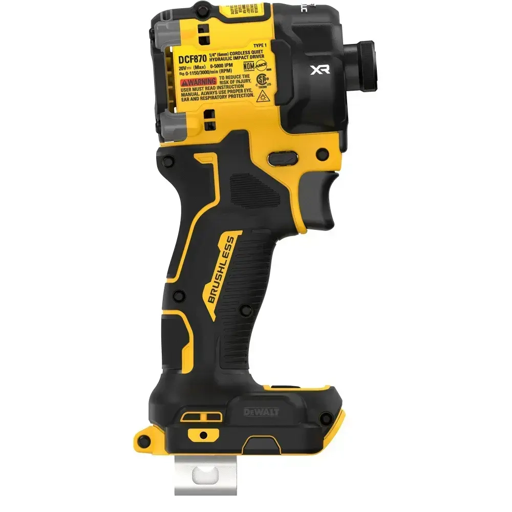 Аккумуляторный бесщеточный гидравлический ударный шуруповерт DeWalt DCF870NT, 20В, 1/4 дюйма, без АКБ,набор электроинструмента