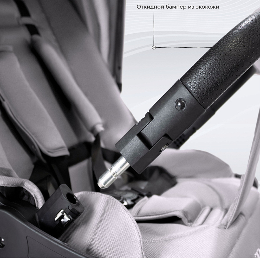 Детская коляска Sweet Baby Vento Black 3 в 1 Grey