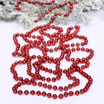 Бусы на елку 2,7м «Шарик» d-6мм, темный рубин (pvc коробка)