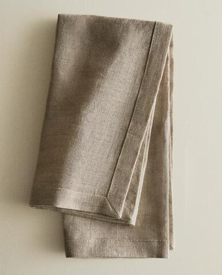 ZARA HOME САЛФЕТКА ИЗО ЛЬНА, СВЕТЛО-БЕЖЕВЫЙ