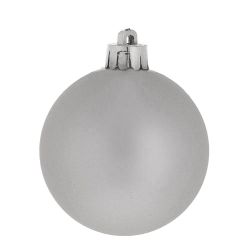 GAEM Набор из 6шт Украшение новогоднее Шар "Вензель серебристый", D 6 см, L11,5 W6 H17 см