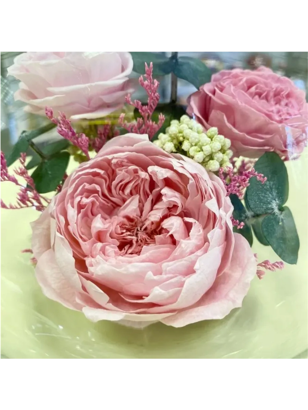 Натуральные пионы в стекле, вакуум