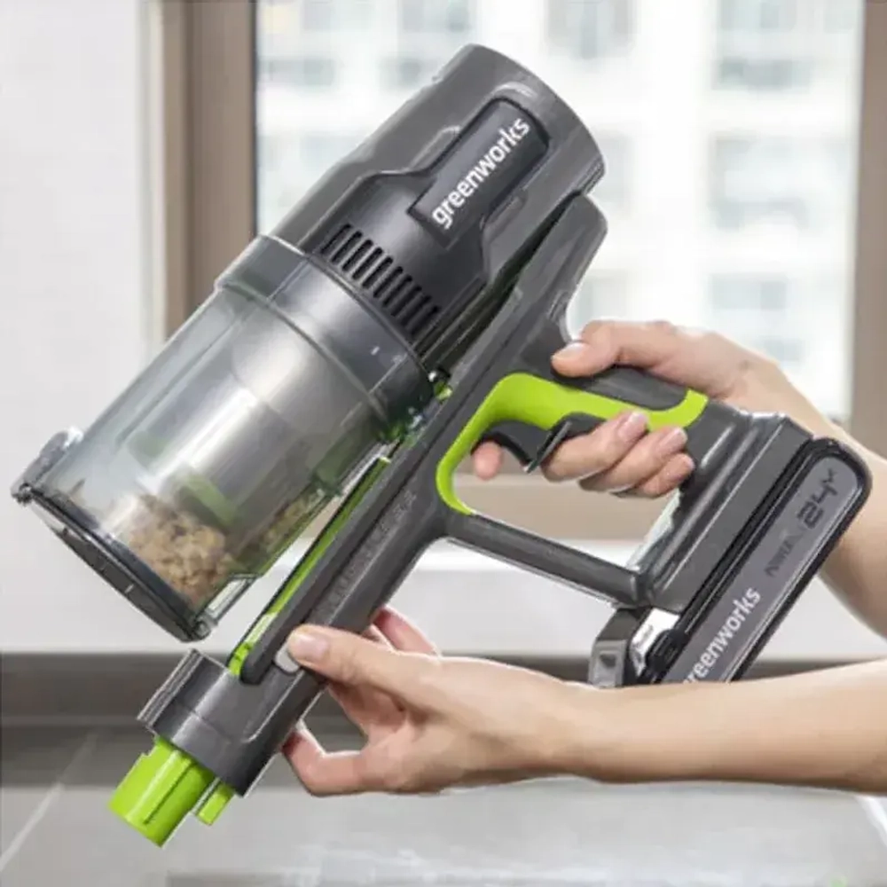 Аккумуляторный вертикальный пылесос Greenworks G24SVK4 (1 x 4 Ач, ЗУ) 4700607UB