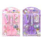 Канцелярский набор Basir с ножницами, степлером, скобами и скотчем, серия "Единорог", ассорти