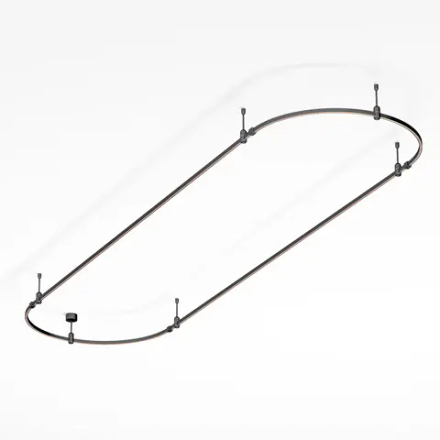 Основание ART-APRIORI-OVAL-ROD-200-3000x1000 (BK) (Arlight, IP20 Металл, 3 года) 048507