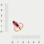 Кольцо для женщин из розового золота 585 пробы с александритом (арт. 100-1412_alexs-001)