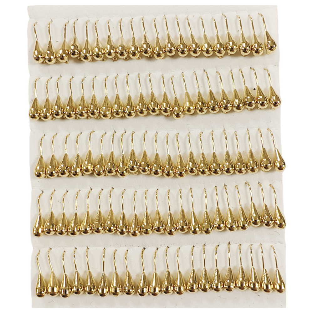 Мормышки вольфрамовые №3 Капля, цвет золото, 0,4 гр.( набор 10 штук) цена указана за 1 штук