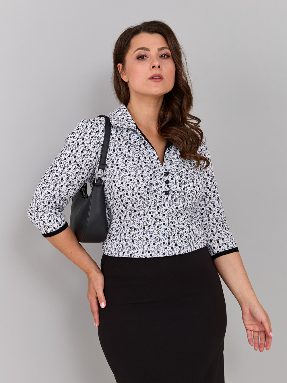 Блузка БЛ-015/белый