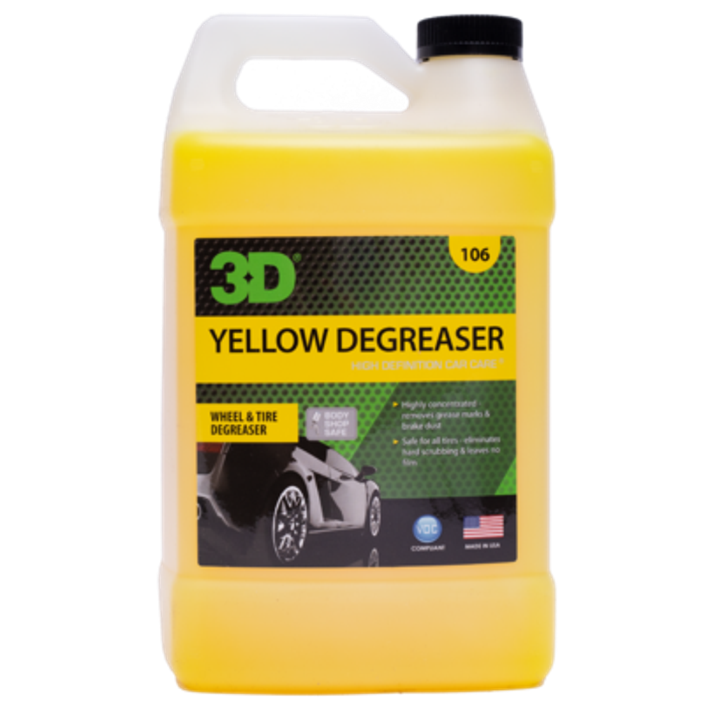 3D Удалитель тормозной пыли и жирных пятен c покрышек Yellow Degreaser 3,785л