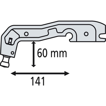 Плечо типа С (С6): C clamp для INVERTER 141х60мм, GYS (Франция)