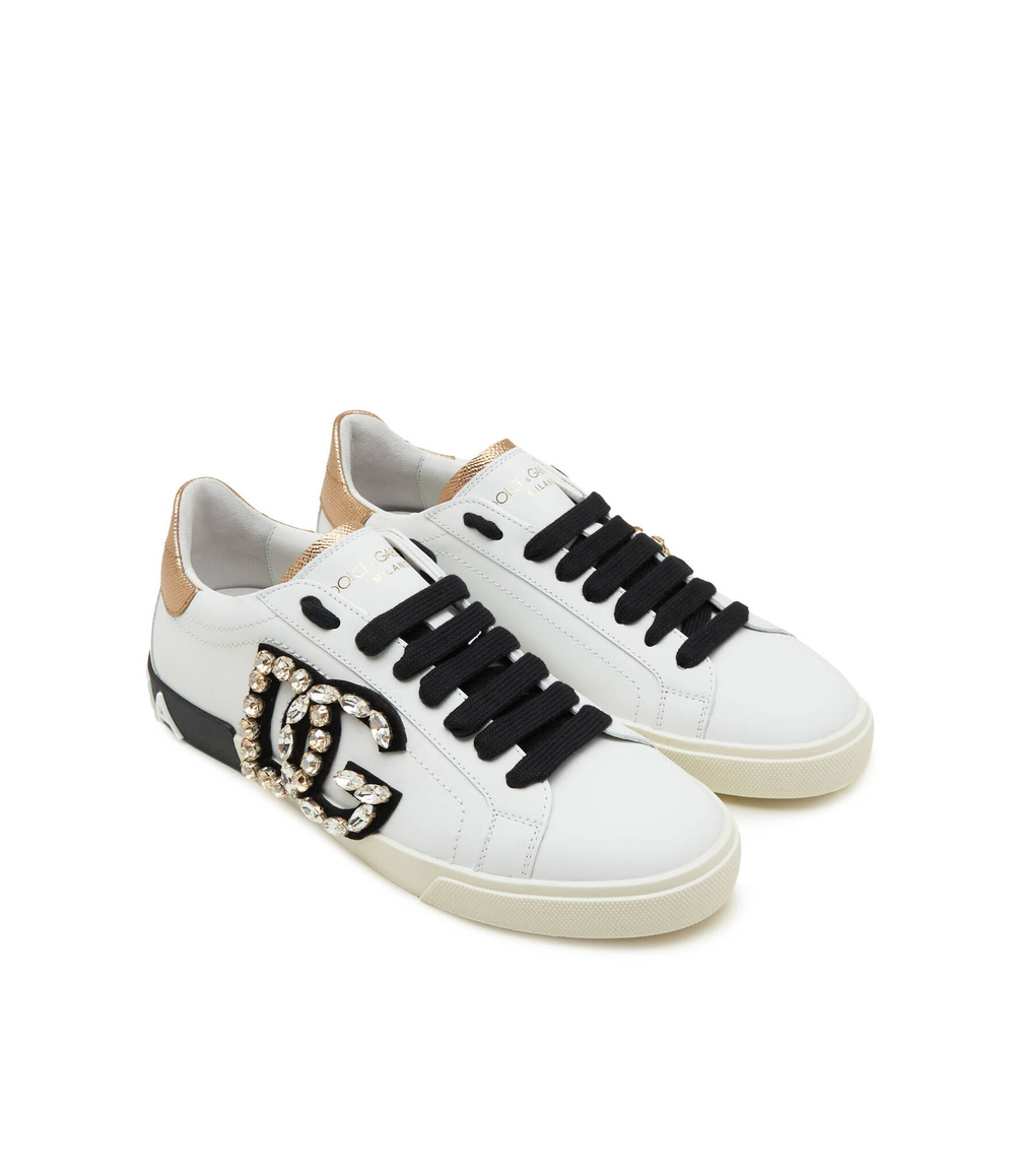 Кожаные кроссовки Dolce & Gabbana - белый(CK2203 AO902)