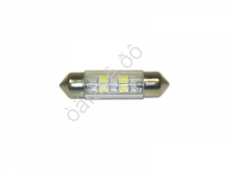 Светодиод 24V T11x36  4SMD 3528 WHITE Маяк (салон) 24Т11x36-W\4SMD(3528)