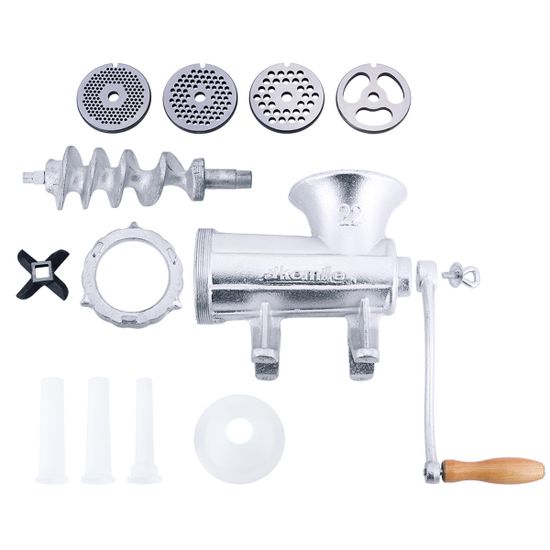 Мясорубка механическая чугунная Kamille KM-6525 со сменными насадками