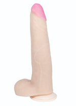 Фаллоимитатор с мошонкой на присоске ANDROID V - 22 см. (Цвет: телесный)