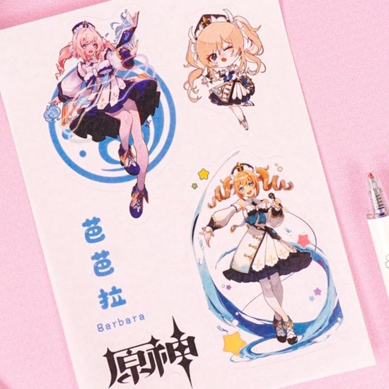 Набор наклеек "Genshin Impact" 6 листов