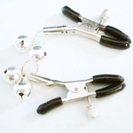 Зажимы на соски с колокольчиками серебро