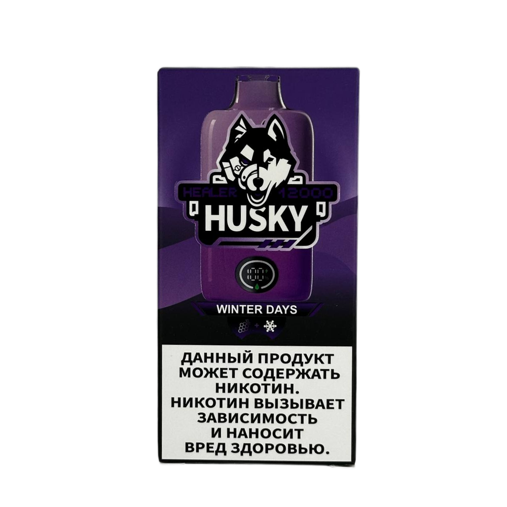 Husky Healer Winter days - ледяной виноград 12000 затяжек 20мг Hard (2% Hard)