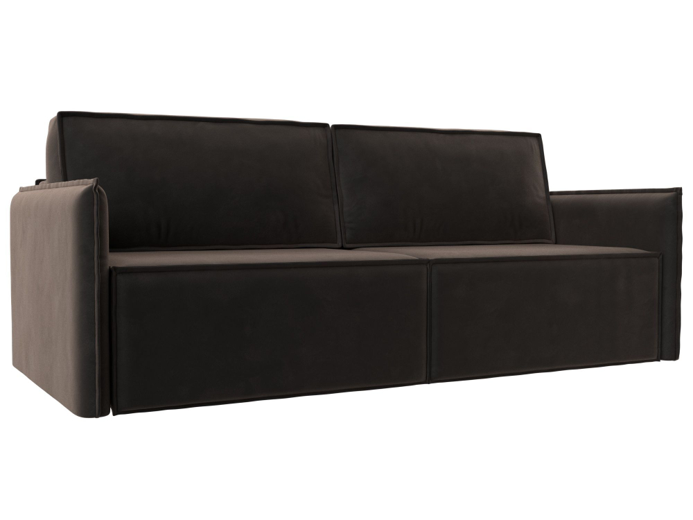 Диван прямой Либерти, Коричневый, Велюр, 116237