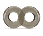 Дымчатое кольцо-восьмерка Cock Ring and Ball Strap (Цвет: дымчатый)
