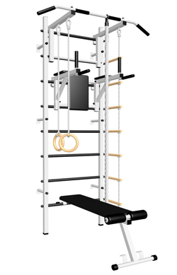Шведская стенка Sv Sport усиленная 606 (Турник стандарт/Брусья/Скамья/Канат/Кольца/Лестница)