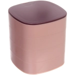 Органайзер для хранения с зеркалом «ПИОНТО», цвет пудровый, 12*11см (упаковка коробка)