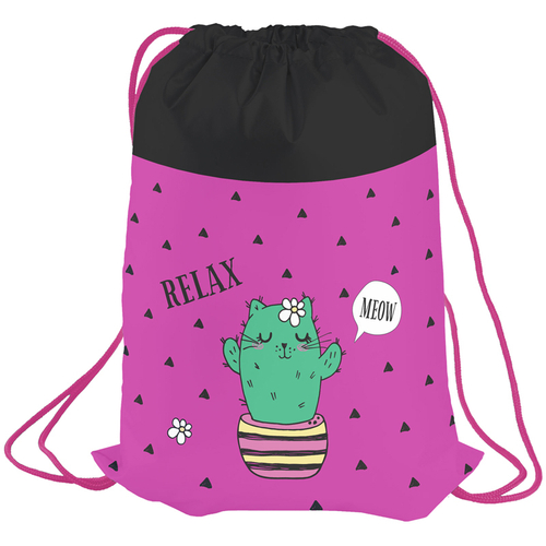 Мешок для обуви 1 отделение Berlingo "Cactus", 460*360мм, с вентил. сеточкой