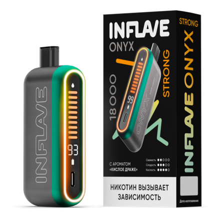 Inflave Onyx Strong Кислое драже 18000 затяжек 20мг (2%)