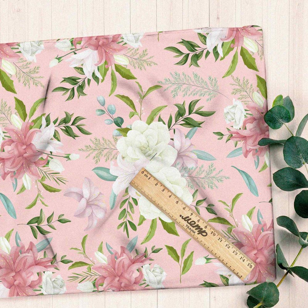 Ткань муслин цветочная мелодия