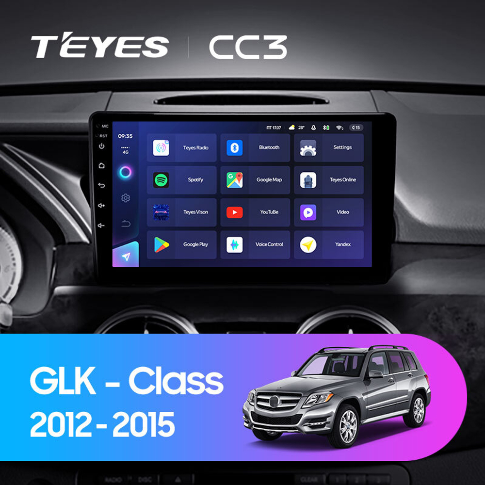 Teyes CC3 9"для Mercedes Benz GLK-Class 2012-2015