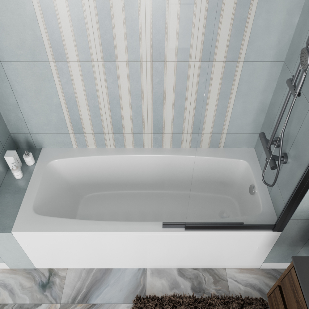 Ванна акриловая Vincea VBT-2S170-FR с каркасом 1700*750*440, пристенная, цвет белый