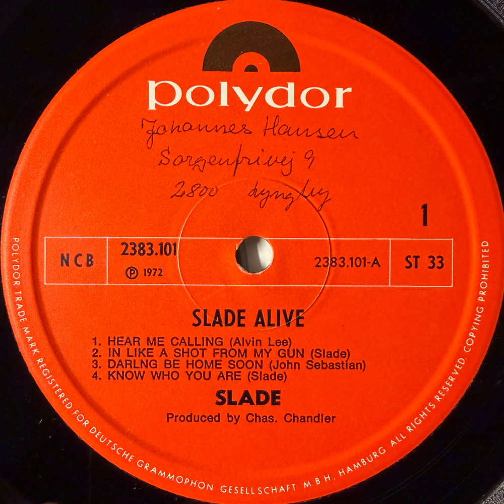 Slade ‎– Slade Alive! (Скандинавия 1972г.) Т