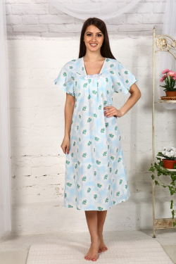 Сорочка ночная "Кимоно". Ситец, 100% Хлопок