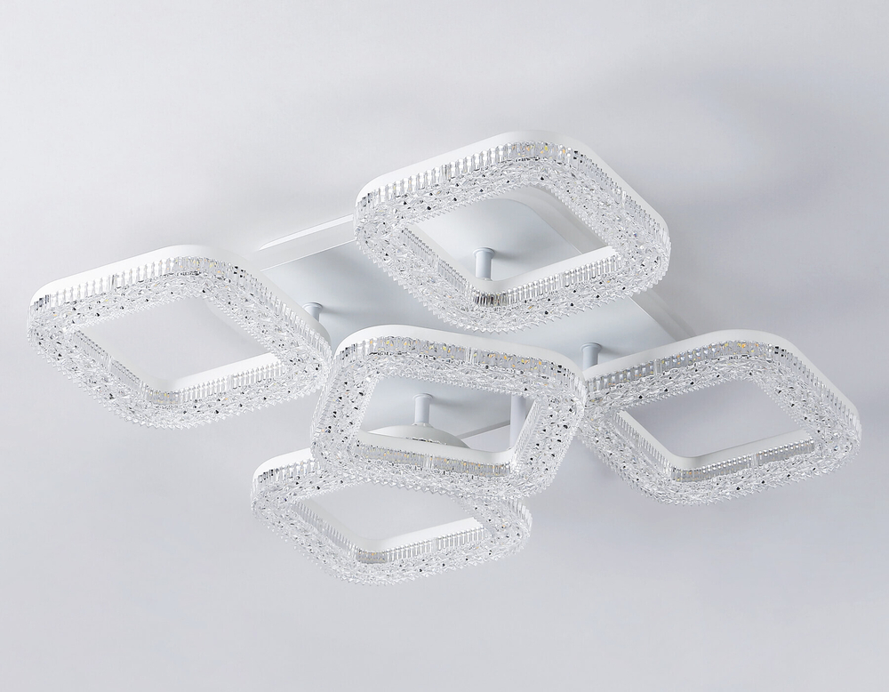 Светильник потолочный светодиодный с пультом FA3914/4+1 WH белый 80W 3000K/4200K/6400K 380*380*110 (ПДУ РАДИО 2.4G)