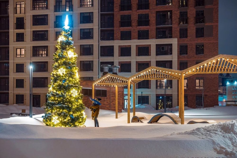 Уличная елка каркасная "Уральская сосна" (Леска) от 4 до 30 м