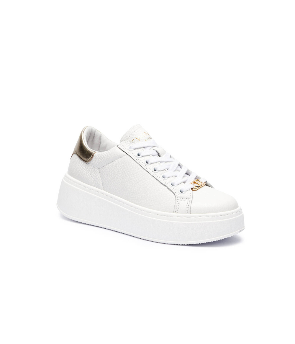 Кожаные кроссовки TWINSET - белый(242TCP010)