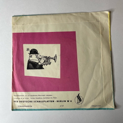 Винтажная виниловая пластинка 7 дюймов (маленькая пластинка) Ruth Brandin Рут Брандин, Хартмут Эйхлер, Он Стал Всем Для Меня, Точно Так, Как Рита (ГДР 1963)