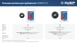 ЗУБР Универсал-64, режущий ролик для трубореза, Профессионал (23864)