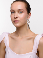 Кафф "Bubble" с горным хрусталем Silver