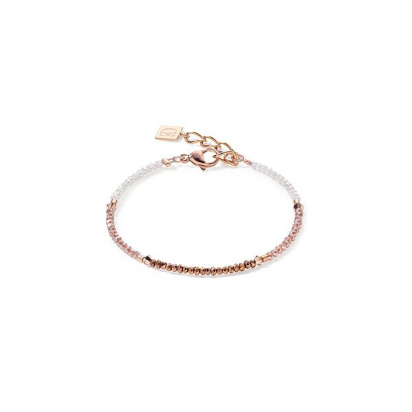 Браслет Coeur de Lion Golden Shadow - Rosegold 6006/30-1037 цвет розовый, белый, золотой