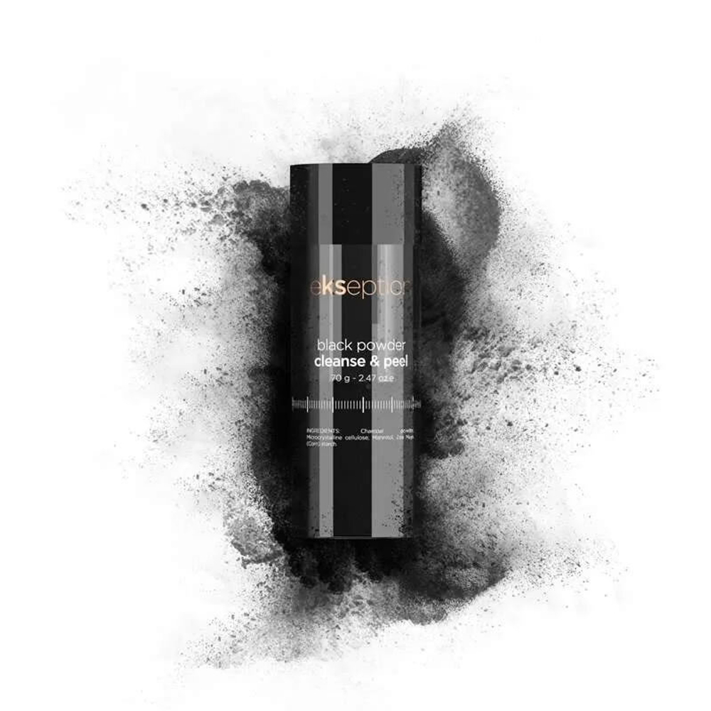 Black powder cleanse & peel Ekseption Карбоновая пудра для очищения с детокс-эффектом, 70 г