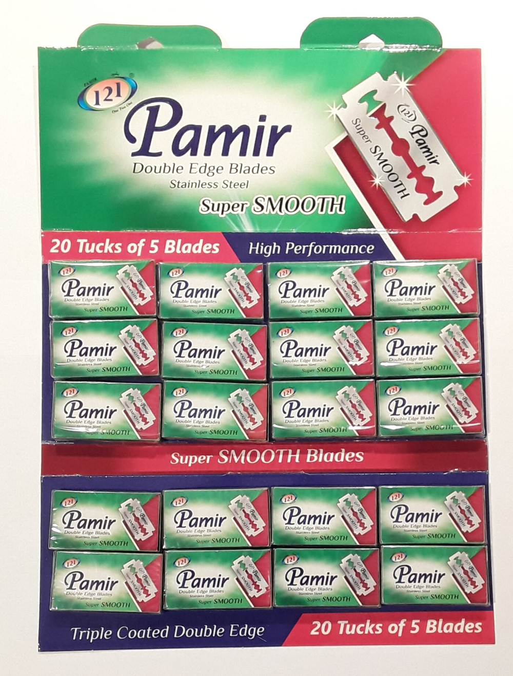 Pamir Лезвия Pamir Super Smooth Amanzada (UK) LTD Индия 20х5шт на листе