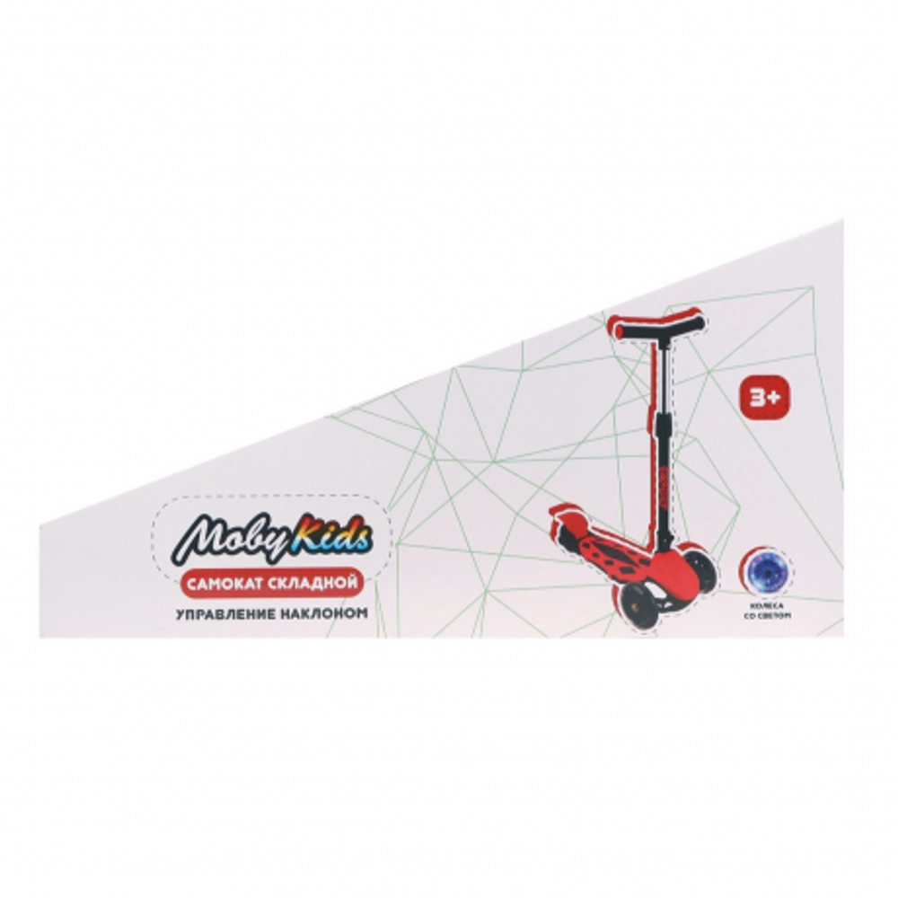 Самокат MobyKids DRAGON .красный